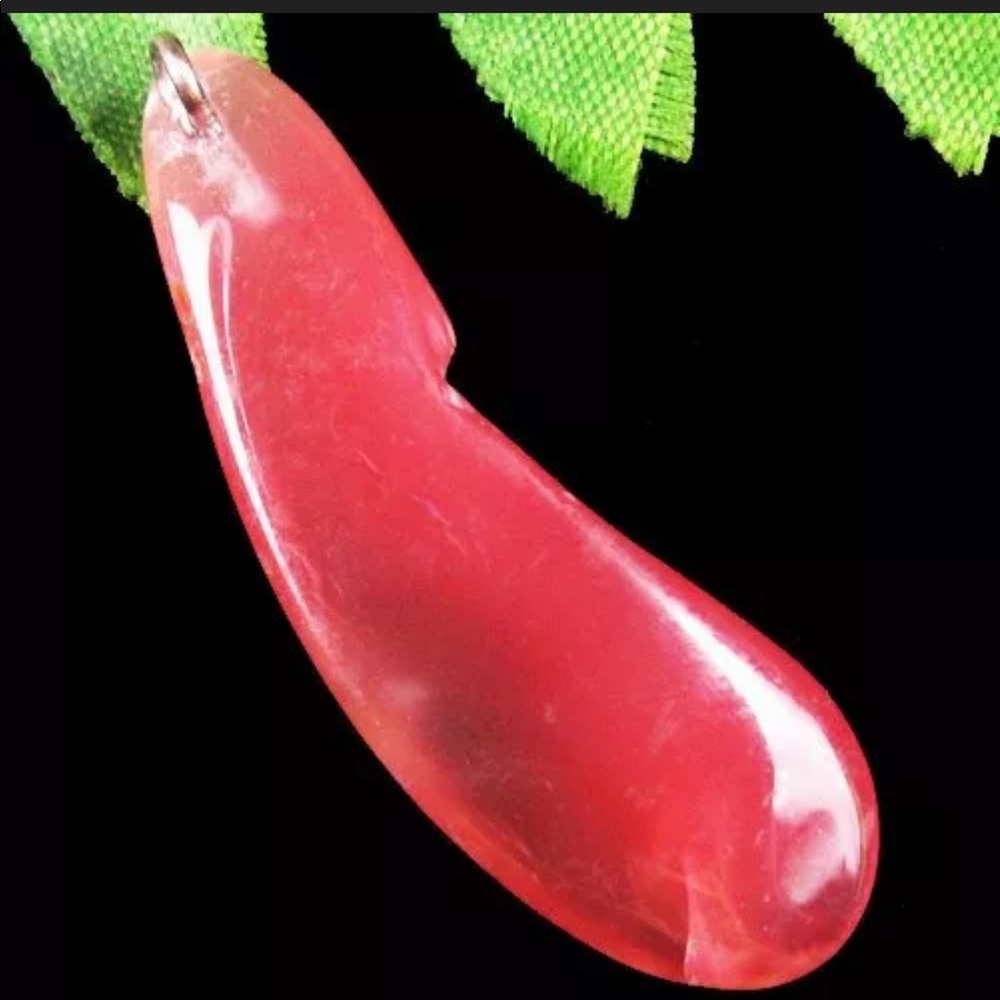 Red Agate Freeform Pendant Bead